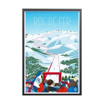 SKI - Affiche Ski - Courchevel Méribel 2023 Roc de Fer 40x60cm