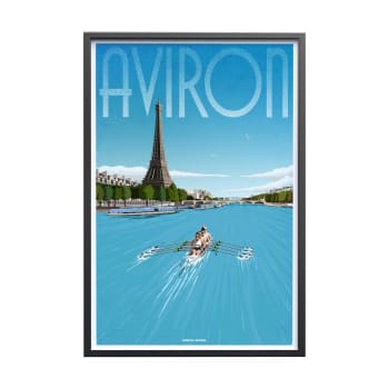 AVIRON - Affiche Aviron in Paris 40x60cm