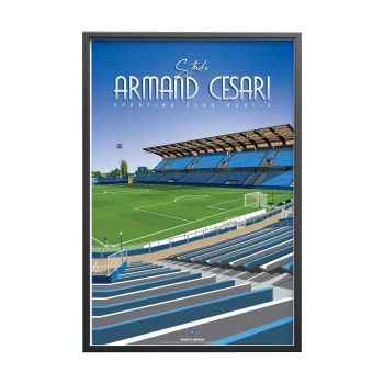 FOOTBALL - Affiche Foot - SC Bastia - Stade Armand Cesari 30x40 cm