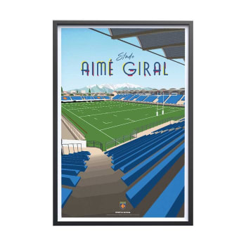 RUGBY - Affiche Rugby - USAP - Stade Aime Giral 30x40 cm
