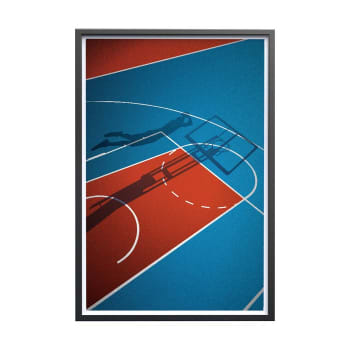 BASKETBALL - Affiche Basket - Illustration Playground 30x40 cm