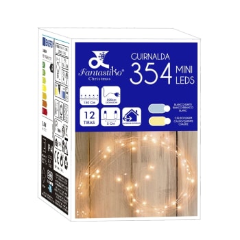 Luces de Navidad con 354 luces microled blancas