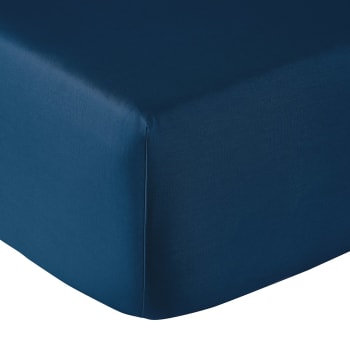 Dreamzie - Drap Housse 120x200 - Bleu - 100% Jersey Coton Certifié