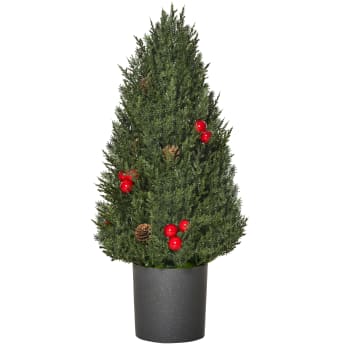 HOMCOM - Künstlicher Weihnachtsbaum für den Tisch, H: 47 cm, grün