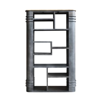 Locker - Bibliothèque en métal gris 105 cm