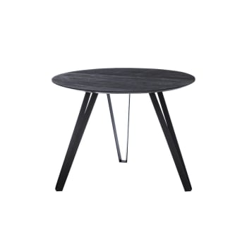 Table à manger en bois noir 102 cm