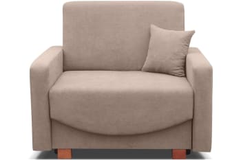INCA - Sessel mit Schlaffunktion, Massivholzbeine, beige