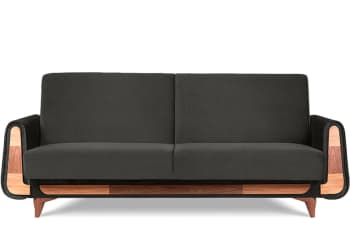 GUSTAVO - Sofa 3-Sitzer mit Schlaffunktion, grau