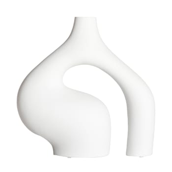 Jarrón, de cerámica, en color blanco, de 29x11x29cm