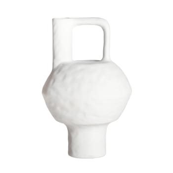 Vaso in Ceramica, colore Bianco, 23x23x34 cm