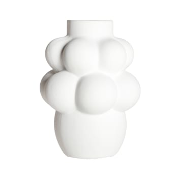 Vase en Céramique Blanc 18x18x25 cm