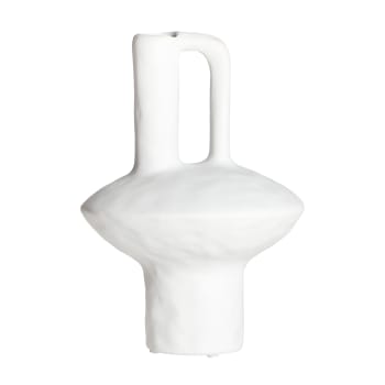 Vase en Céramique Blanc, 19x19x27 cm
