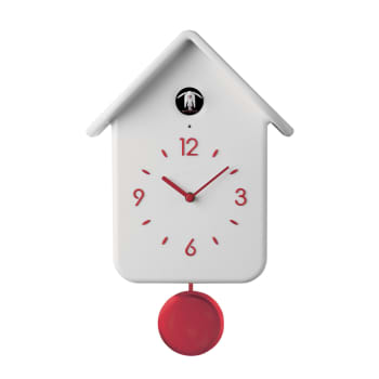 HOME - Horloge à coucou blanche avec pendule amovible