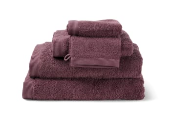 COMO - 5er Set Handtücher mit 2 Waschhandschuhen, rosa