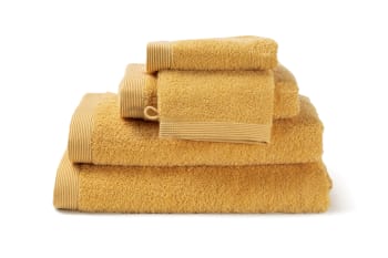 COMO - 5er Set Handtücher mit 2 Waschhandschuhen, gelb
