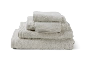 COMO - 5er Set Handtücher mit 2 Waschhandschuhen, grau