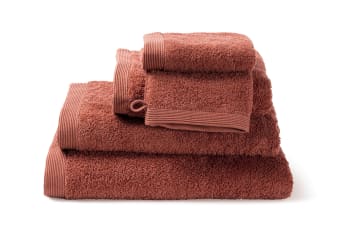COMO - 5er Set Handtücher mit 2 Waschhandschuhen, orange