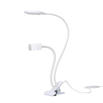 SERVI - Lampe à pince LED portable mobile orientable et réglable Blanc April