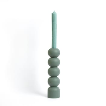 GLOW - Kerzenhalter 3in1 aus Buchenholz , H34cm, Grün