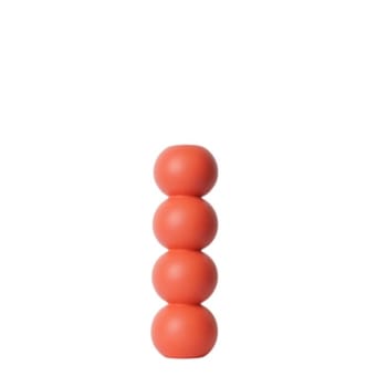 HUE - Kerzenhalter 2in1 aus Buchenholz , H26cm, Rot