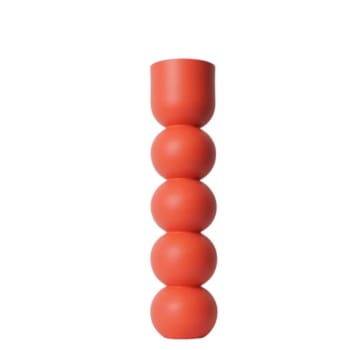 HUE - Kerzenhalter 3in1 aus Buchenholz , H34cm, Rot