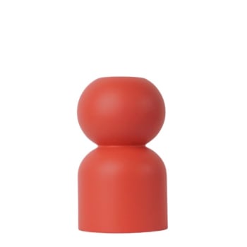 HUE - Kerzenhalter 3in1 aus Buchenholz , H14.5cm, Rot
