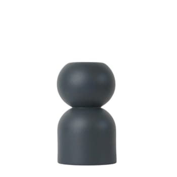 GLOW - Kerzenhalter 3in1 aus Buchenholz , H14.5cm, Schwarz