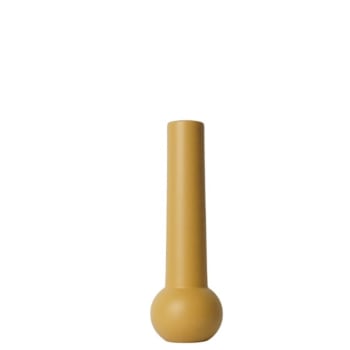 GLOW - Kerzenhalter Cone aus Buchenholz , H25cm, Gelb