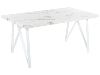 Grieger - Tavolo da pranzo effetto marmo 160 x 90 cm
