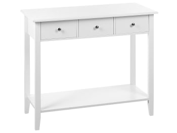 Galva - Tavolino consolle bianco 90 x 40 cm