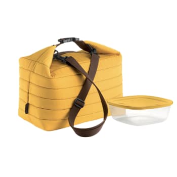 ON THE GO - Sac isotherme jaune à bandoulière et boîte hermétique 30 x 30 x 18 cm