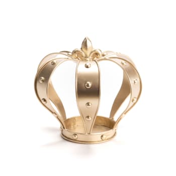 Coupe couronne royale 20 cm en métal  or