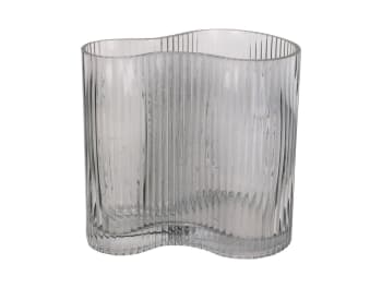 ALLURE - Vase vague gris L12cm