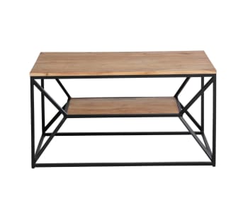 Table basse en bois marron 90 cm