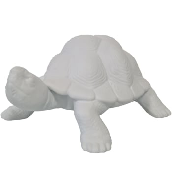 Lampe à poser en porcelaine blanche tortue