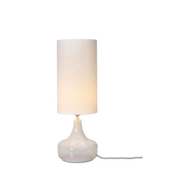 Reykjavik - Lampe à poser fer textile h75cm blanc