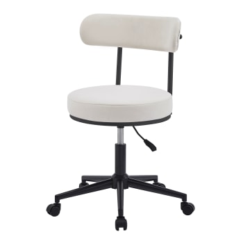 Scrivania Portatile Su Ruote 81,9 Cm Regolabile - 2 Cassetti In Tessuto, Tavolino Per Divano