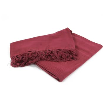 Camille - Plaid en coton rouge 150x150