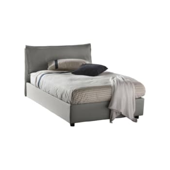 SECOLI Giroletto Con Cassetti 120x200 Cm - Letto Matrimoniale/Singolo Con Contenitore, Struttura In Legno Multistrato Bianco