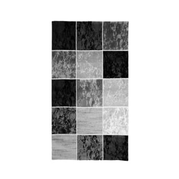 Metro - Tapis à motifs cubes noir 80x150