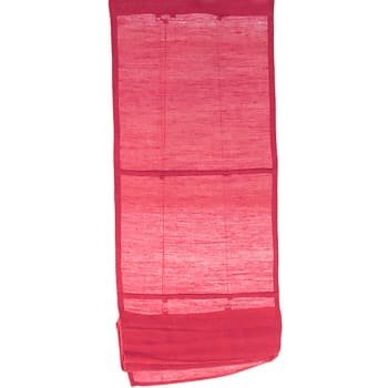 Tribu - Store voilage en jute et coton rouge 60x200