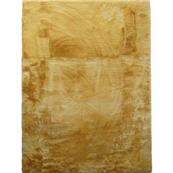 Siberie - Tapis imitation fourrure extra-doux jaune 120x160