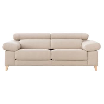 Air - Sofá tapizado beige 80 cm x 216 cm