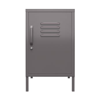 Bradford - Table d'appoint avec 1 porte en métal gris graphite