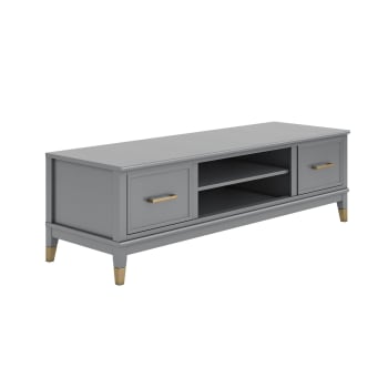 Westerleigh - Mobile TV con 2 ante effetto legno grigio