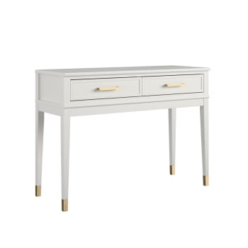 Westerleigh - Consolle con 2 cassetti effetto legno bianco