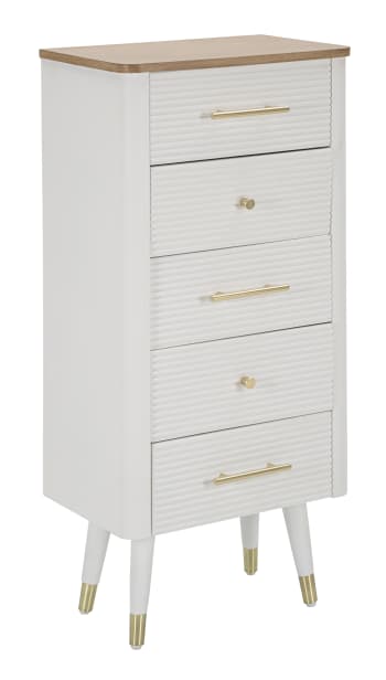 CASSETTIERA RETRO MODERN Maisons Du Monde RARISSIMA. Rovere E Bianca .  Legno EUR 179,00 - PicClick IT