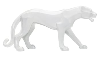 WHITE - Pantera in resina bianca cm 70x18x32,5