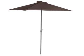 Parasol poliester marron y negro 300x300x250cm