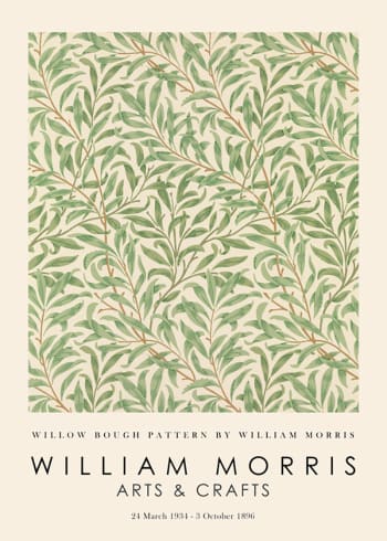 ARTESTA - Póster willow bough pattern by william morris exhibition 50x70cm